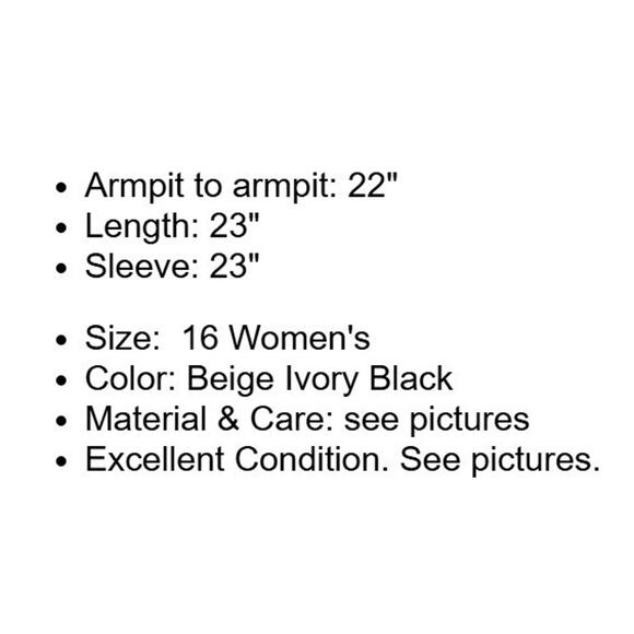 Ann Taylor Jacket Womens 16 Beige Ivory Double Breasted Fringe Lined Blazer - Picture 4 of 16